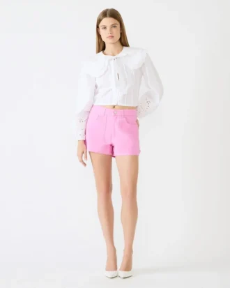 Pantalones cortos de lona Sienne en rosa Taffy