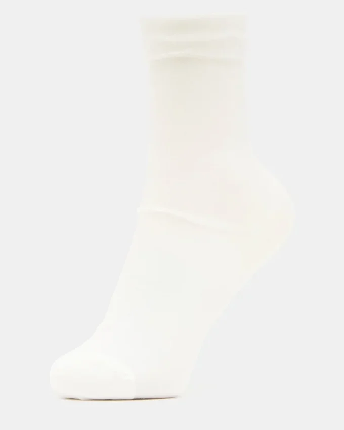 Paquete de 2 pares de calcetines de tul con estampado de flores silvestres en color rosa palo Paquete de 2 pares de calcetines de tul con estampado de flores silvestres en color rosa palo