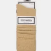 Paquete de 2 pares de calcetines holgados acanalados, color beige multicolor Paquete de 2 pares de calcetines holgados acanalados, color beige multicolor