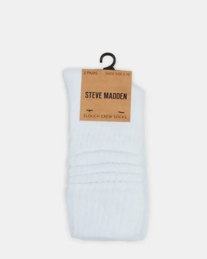 Paquete de 2 pares de calcetines holgados blancos