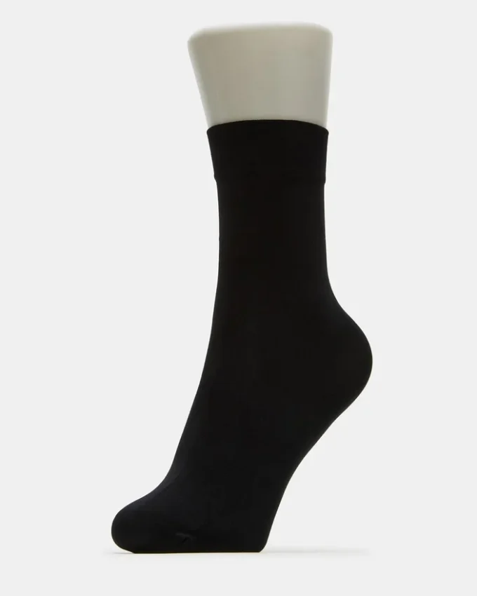 Paquete de 2 pares de calcetines tobilleros de rejilla con lazo, color negro Paquete de 2 pares de calcetines tobilleros de rejilla con lazo, color negro