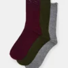 Paquete de 3 pares de calcetines cortos de terciopelo con lazo Folly Cherry Paquete de 3 pares de calcetines cortos de terciopelo con lazo Folly Cherry