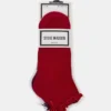 Paquete de 3 pares de calcetines Melody con lazo y borde ondulado, rojo multicolor