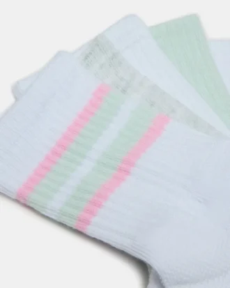 Paquete de 5 pares de calcetines a rayas en blanco y multicolor