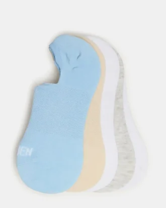 Paquete de 5 pares de calcetines de zapatillas Zoe azul claro
