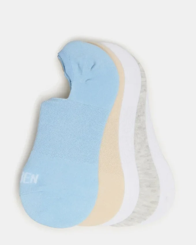 Paquete de 5 pares de calcetines de zapatillas Zoe azul claro Paquete de 5 pares de calcetines de zapatillas Zoe azul claro