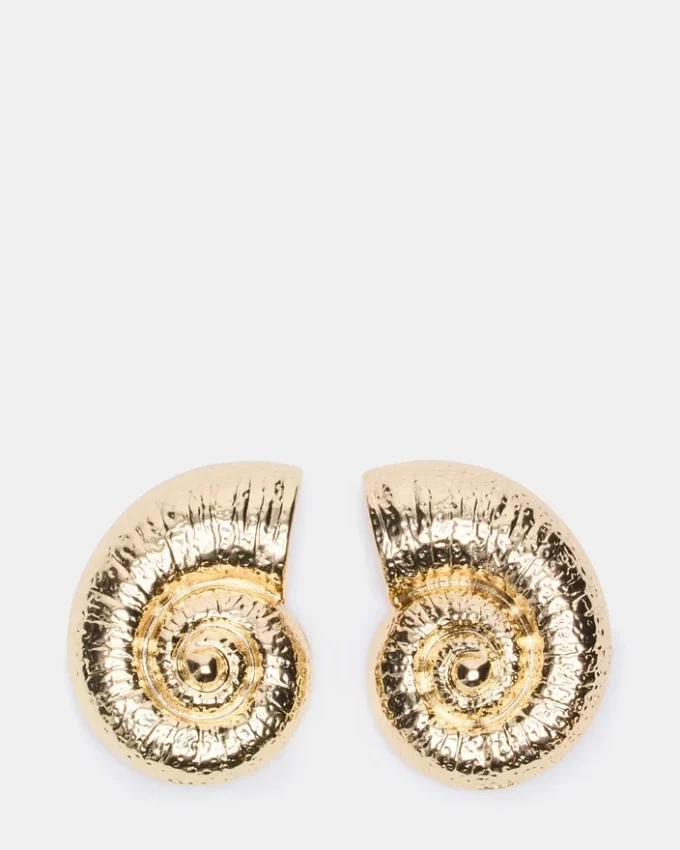 Pendientes con forma de concha de mar dorados Pendientes con forma de concha de mar dorados