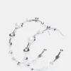 Pendientes de aro con perlas en plata Pendientes de aro con perlas en plata