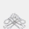 Pendientes de lazo con diamantes de imitación en plata