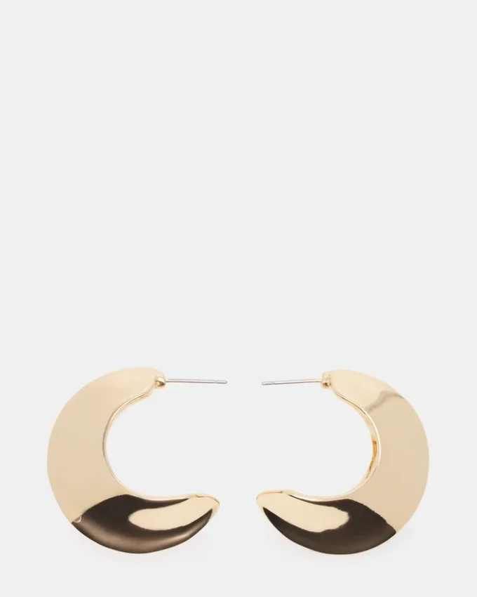 Pendientes de media luna dorados
