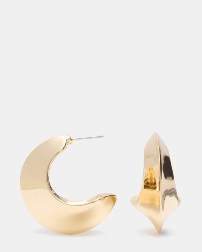 Pendientes de media luna dorados