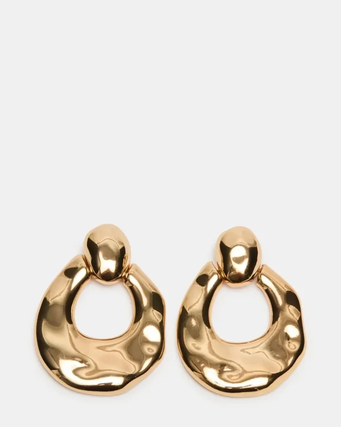 Pendientes «Door Knocker» dorados