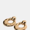 Pendientes «Door Knocker» dorados