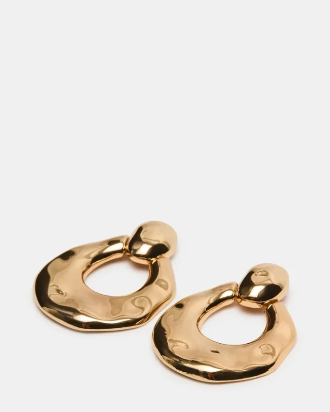 Pendientes «Door Knocker» dorados