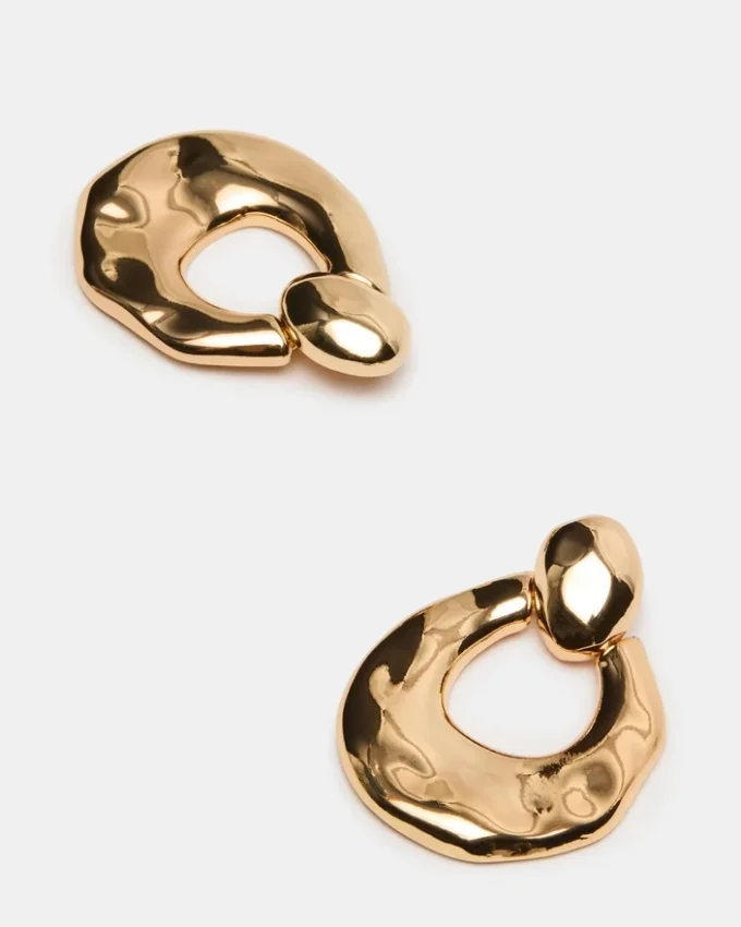 Pendientes «Door Knocker» dorados