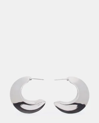 Pendientes en forma de media luna de plata