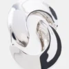 Pendientes en forma de media luna de plata