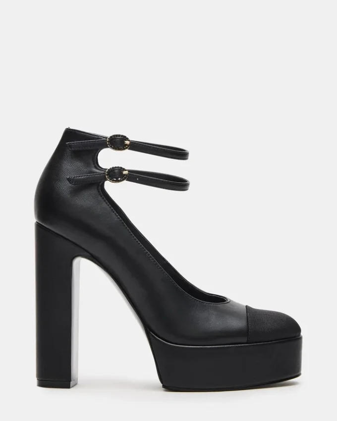 Peyton de cuero negro Peyton de cuero negro
