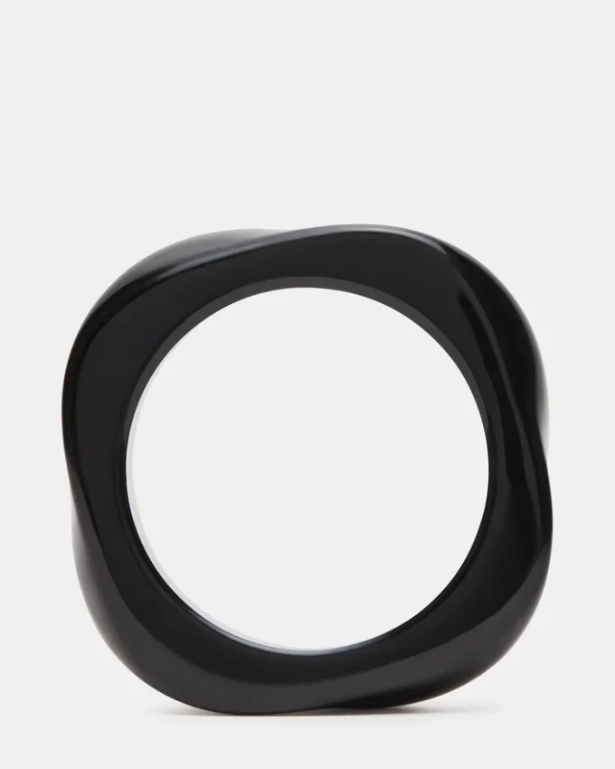 Pulsera retro curvada negra