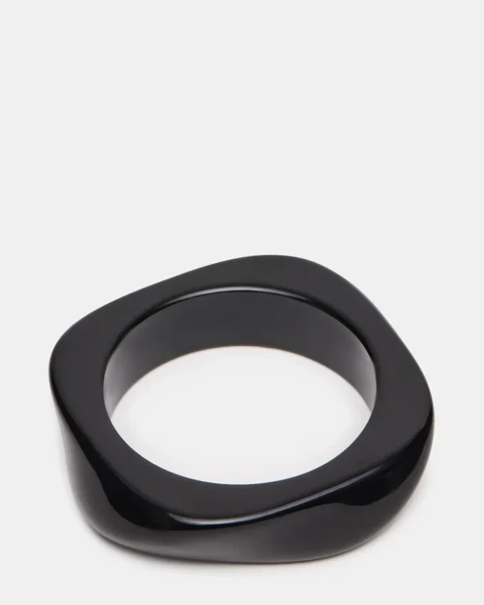 Pulsera retro curvada negra