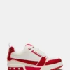 Rojo skater/Blanco con pedrería Rojo skater/Blanco con pedrería