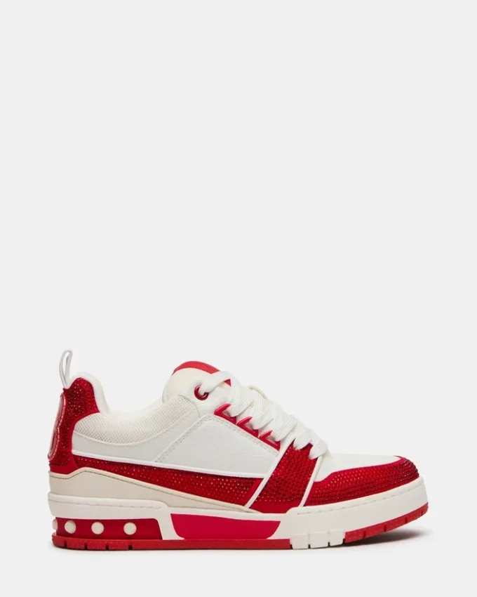 Rojo skater/Blanco con pedrería Rojo skater/Blanco con pedrería