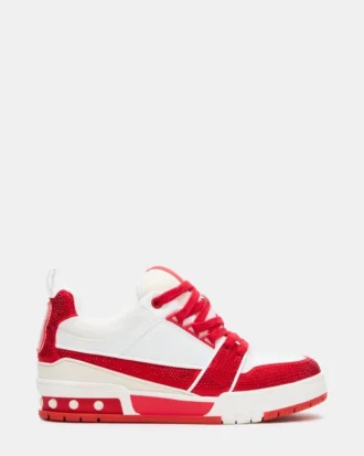 Rojo skater/Blanco con pedrería