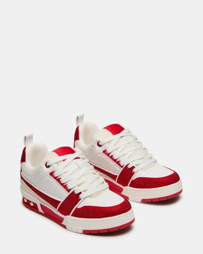 Rojo skater/Blanco con pedrería Rojo skater/Blanco con pedrería