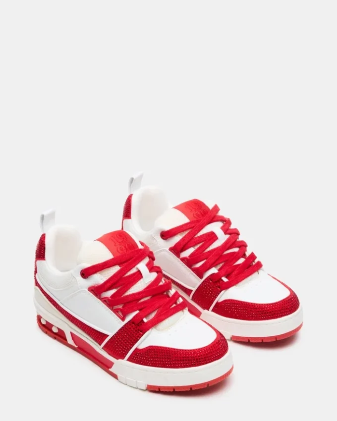 Rojo skater/Blanco con pedrería Rojo skater/Blanco con pedrería