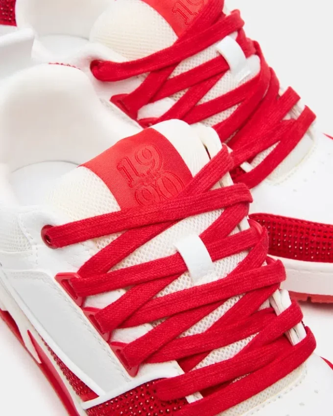 Rojo skater/Blanco con pedrería Rojo skater/Blanco con pedrería