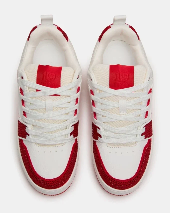 Rojo skater/Blanco con pedrería Rojo skater/Blanco con pedrería