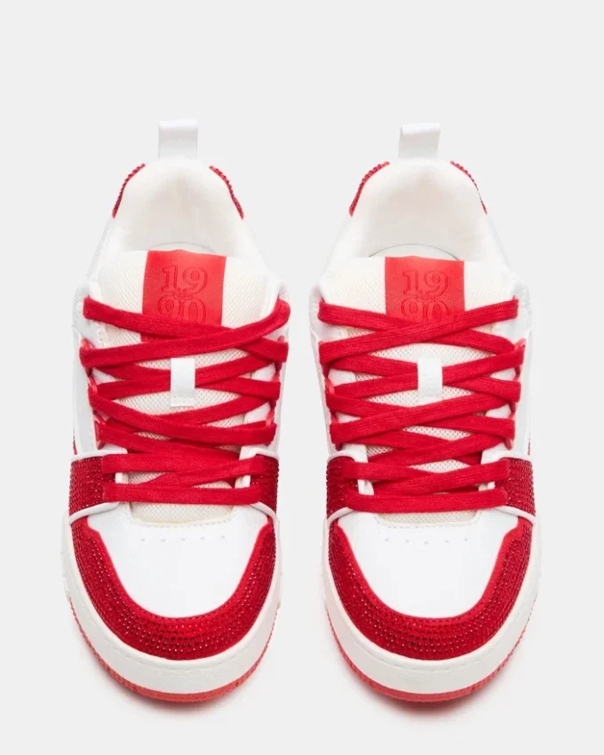 Rojo skater/Blanco con pedrería Rojo skater/Blanco con pedrería