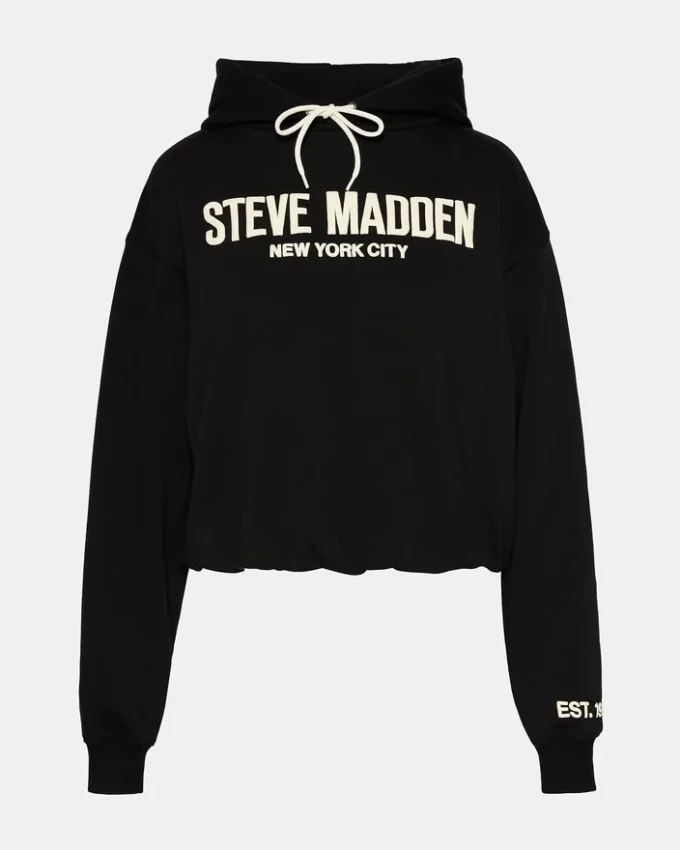 Sudadera con capucha y logo Sm, negra