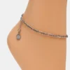 Tobillera con cadena Figaro de plata