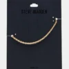 Tobillera con cadena tipo cuerda dorada
