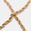 Tobillera con cadena tipo cuerda dorada