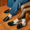 Tobin de ante negro con pelo sintético