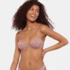 Top de bikini Chevron Brillos morado
