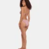 Top de bikini Chevron Brillos morado