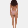Top de bikini Chevron Brillos morado