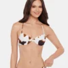 Top de bikini Hideout con estampado de vacas Top de bikini Hideout con estampado de vacas