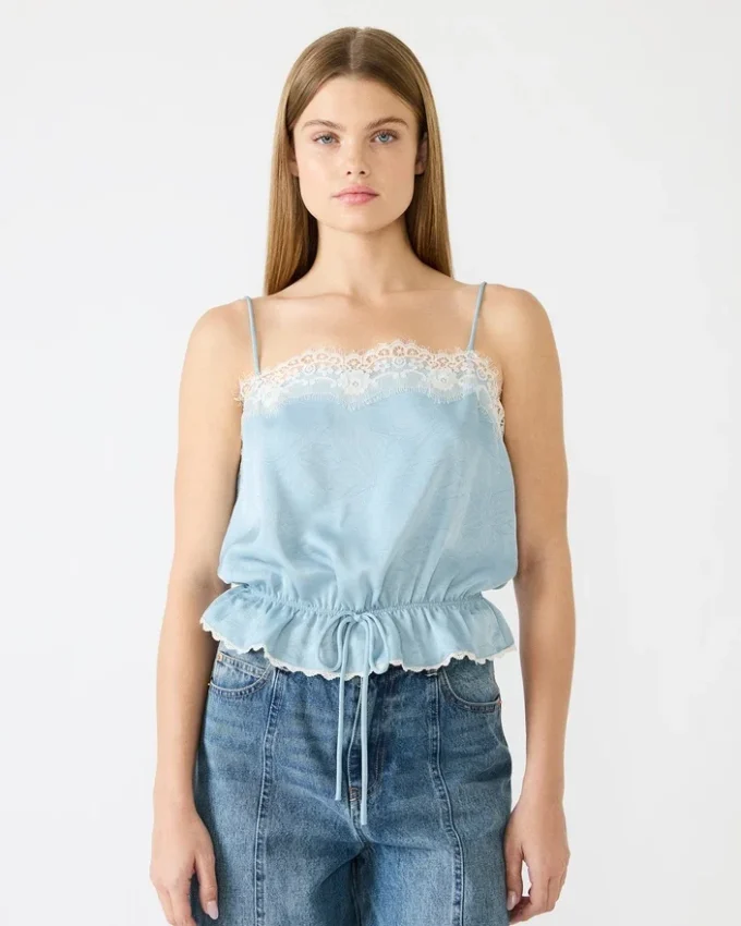 Top Roan azul empolvado