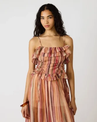 Top Shilloh a rayas multicolor
