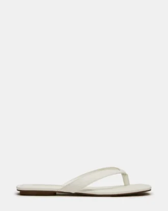 Trella de cuero blanco