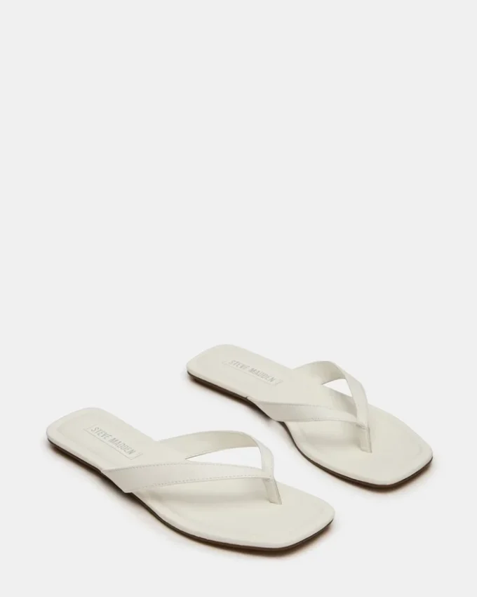 Trella de cuero blanco