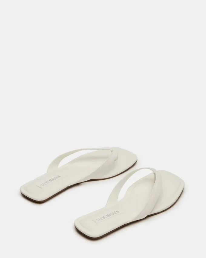 Trella de cuero blanco