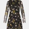 Vestido Bliss negro con estampado floral pequeño Vestido Bliss negro con estampado floral pequeño