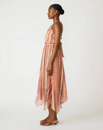 Vestido Dalina a rayas multicolor