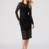 Vestido de encaje Hailee Negro Vestido de encaje Hailee Negro