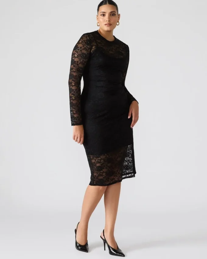 Vestido de encaje Hailee Negro Vestido de encaje Hailee Negro